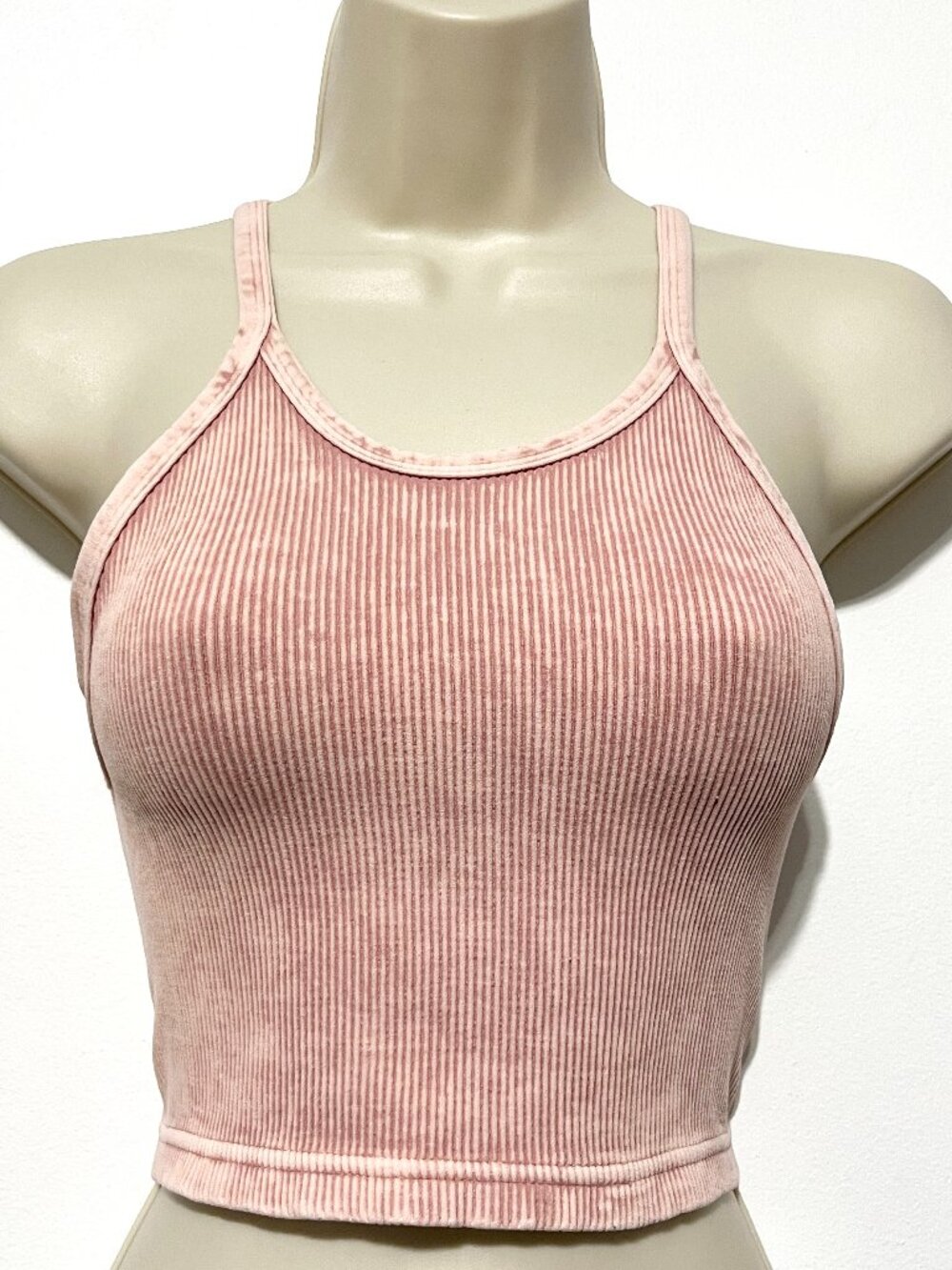 Free People Movement Womens Happiness Runs Cropped Tank XS/S Pink Ribbed Ballet